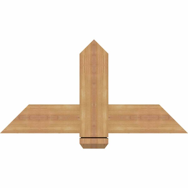 Ekena Millwork Eugene Smooth Timber Gable Bracket, Western Red Cedar, 36"W x 18"H x 1 1/2"D x 5 1/2"F, 12/12 Pitch GBW036X18X0206EUG00SWR - main